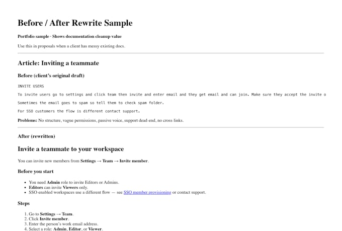 rewrite your saas faq and help docs for wordpress or zendesk